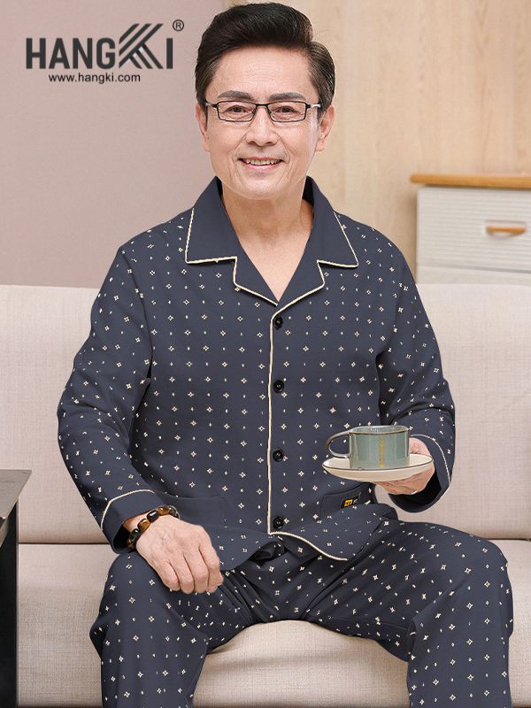 TD189 - Đồ Ngủ Pijama Nam Tay Dài Quần Dài Cotton