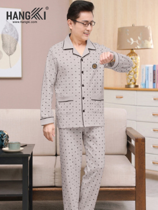 TD190 - Đồ Ngủ Pijama Nam Tay Dài Quần Dài Cotton