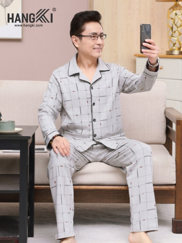 TD191 - Đồ Ngủ Pijama Nam Tay Dài Quần Dài Cotton