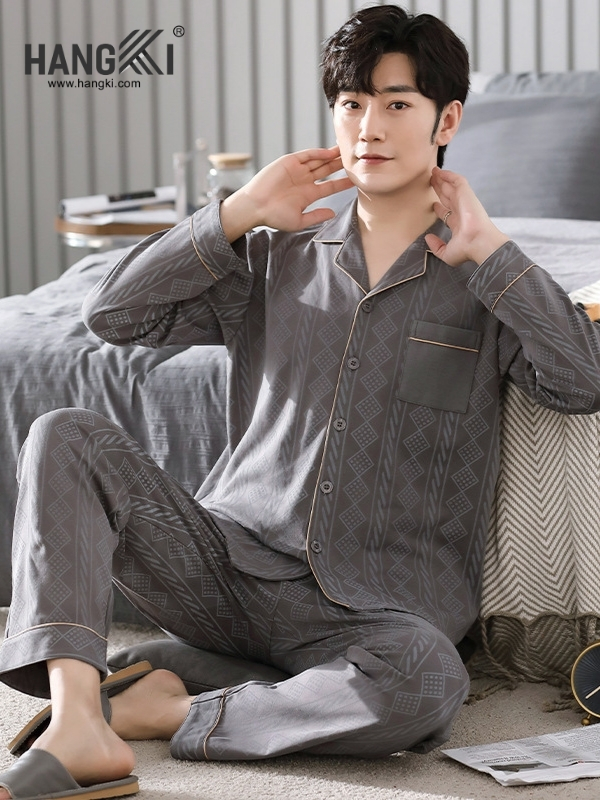 TD196 - Đồ Ngủ Pijama Nam Tay Dài Quần Dài Cotton