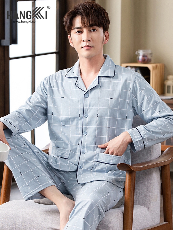 TD198 - Đồ Ngủ Pijama Nam Tay Dài Quần Dài Cotton