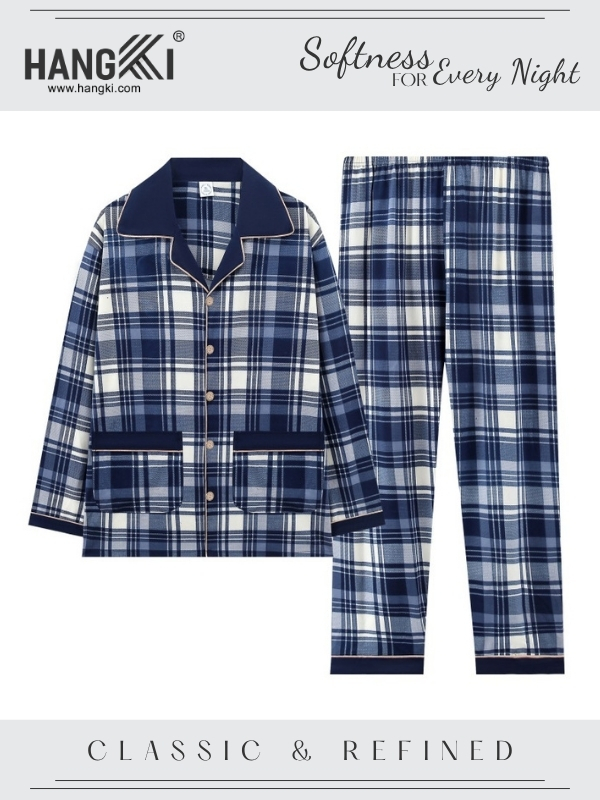 TD199 - Đồ Ngủ Pijama Nam Tay Dài Quần Dài Cotton