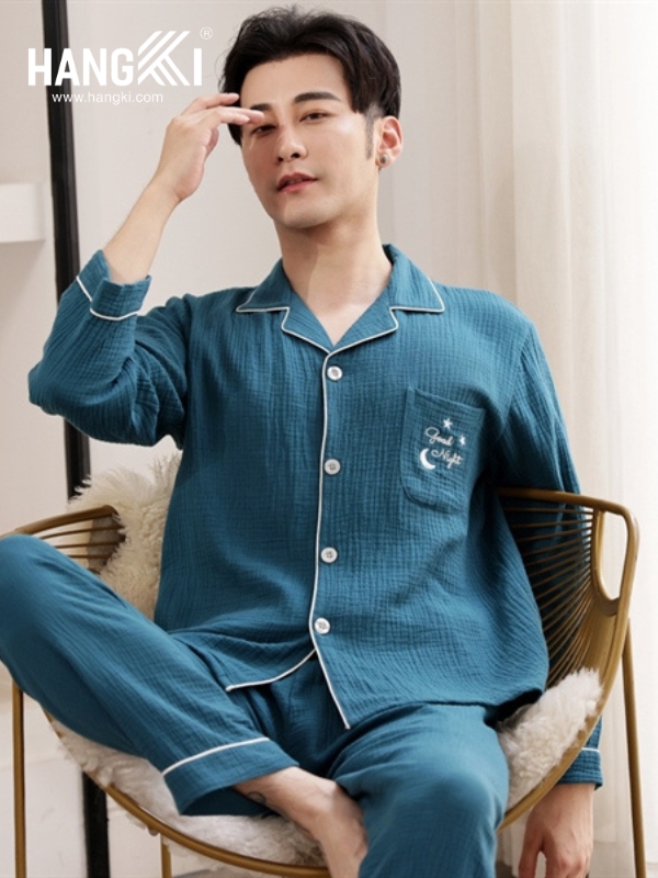 TD247 - Đồ Ngủ Pijama Nam Tay Dài Quần Dài Cotton