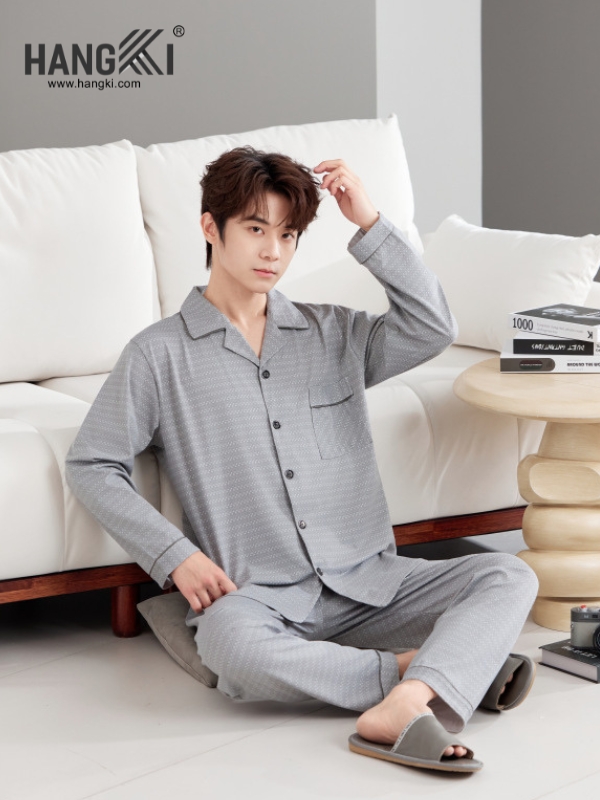 TD253 - Đồ Ngủ Pijama Nam Tay Dài Quần Dài Cotton