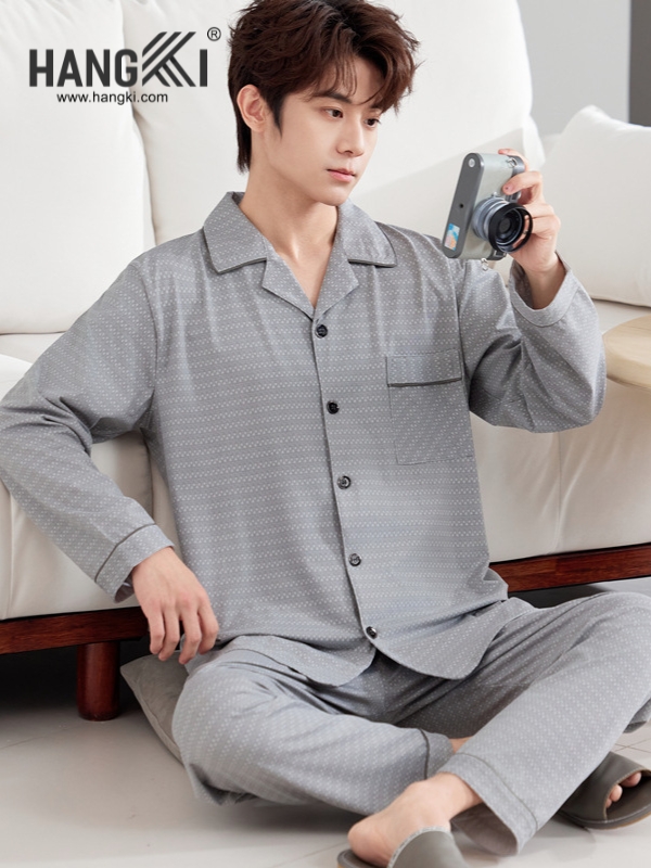 TD253 - Đồ Ngủ Pijama Nam Tay Dài Quần Dài Cotton