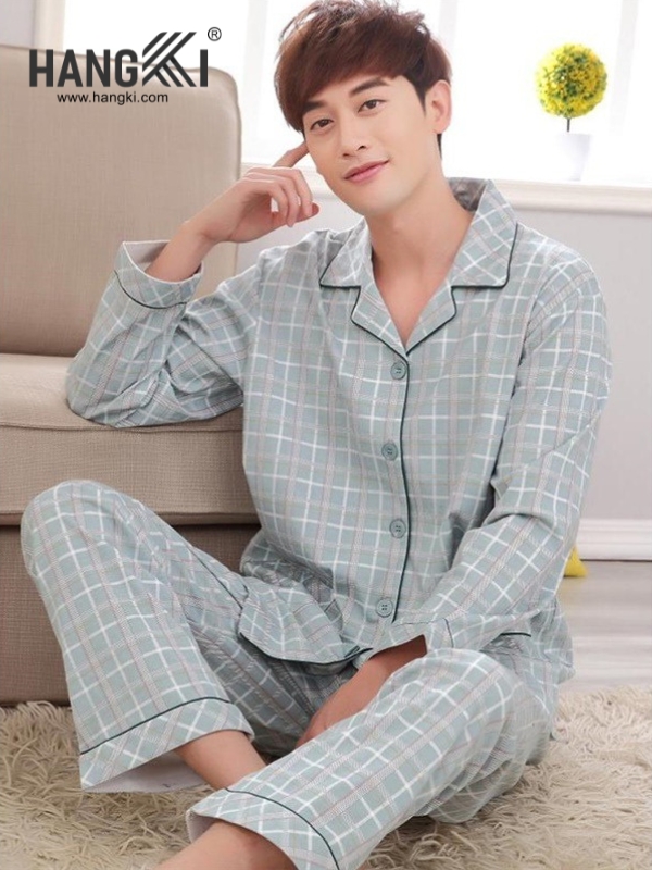 TD256 - Đồ Ngủ Pijama Nam Tay Dài Quần Dài Cotton