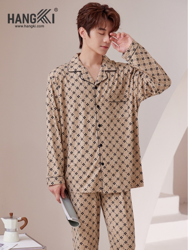 TD258 - Đồ Ngủ Pijama Nam Tay Dài Quần Dài Cotton