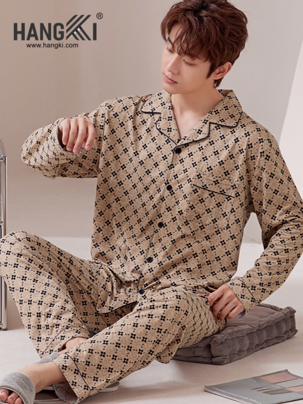 TD258 - Đồ Ngủ Pijama Nam Tay Dài Quần Dài Cotton