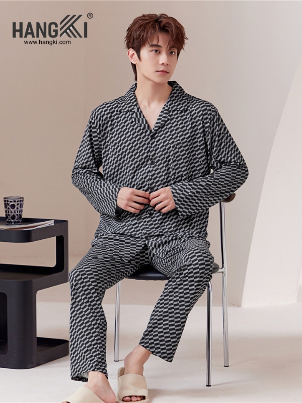 TD263 - Đồ Ngủ Pijama Nam Tay Dài Quần Dài Cotton