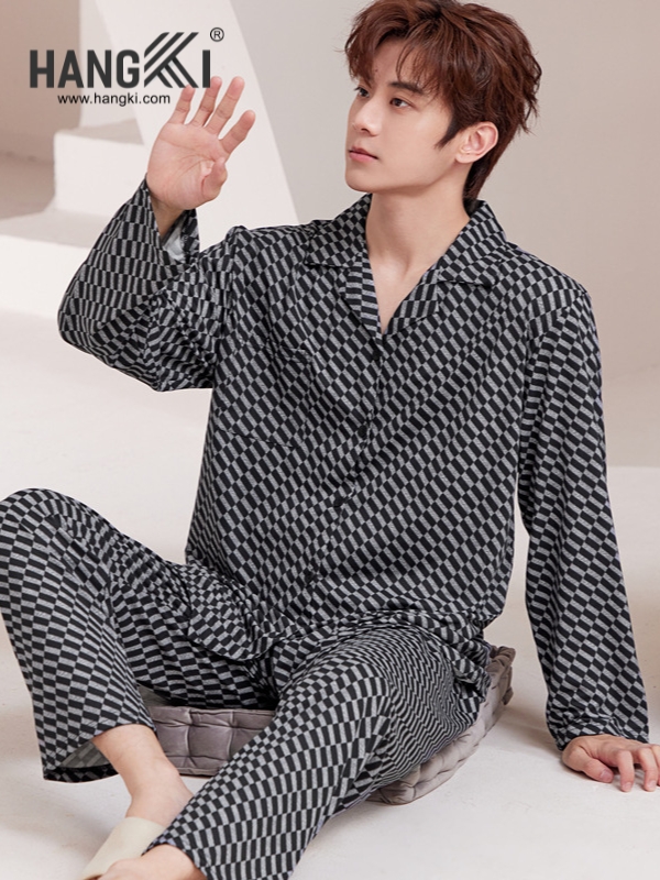 TD263 - Đồ Ngủ Pijama Nam Tay Dài Quần Dài Cotton