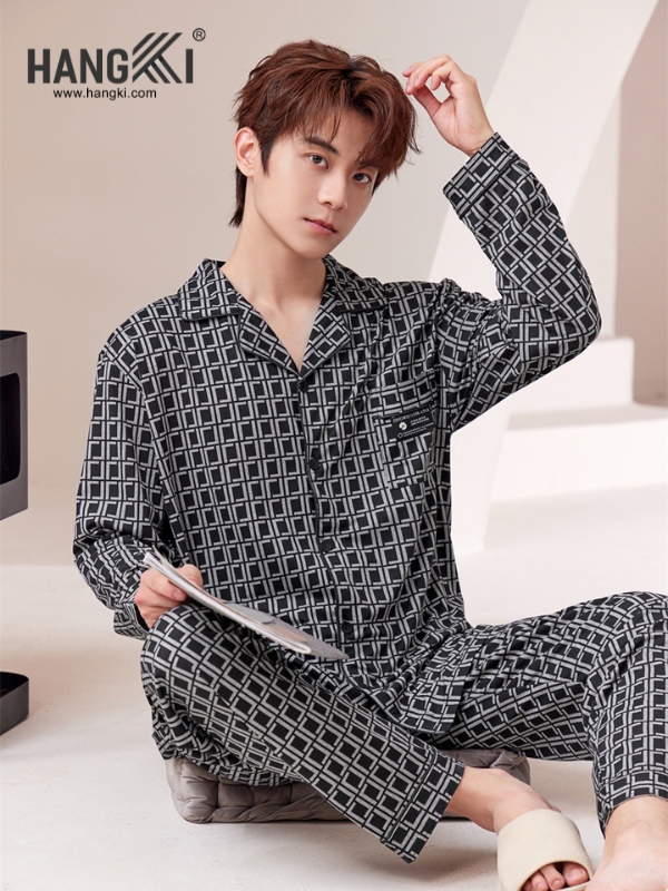 TD264 - Đồ Ngủ Pijama Nam Tay Dài Quần Dài Cotton