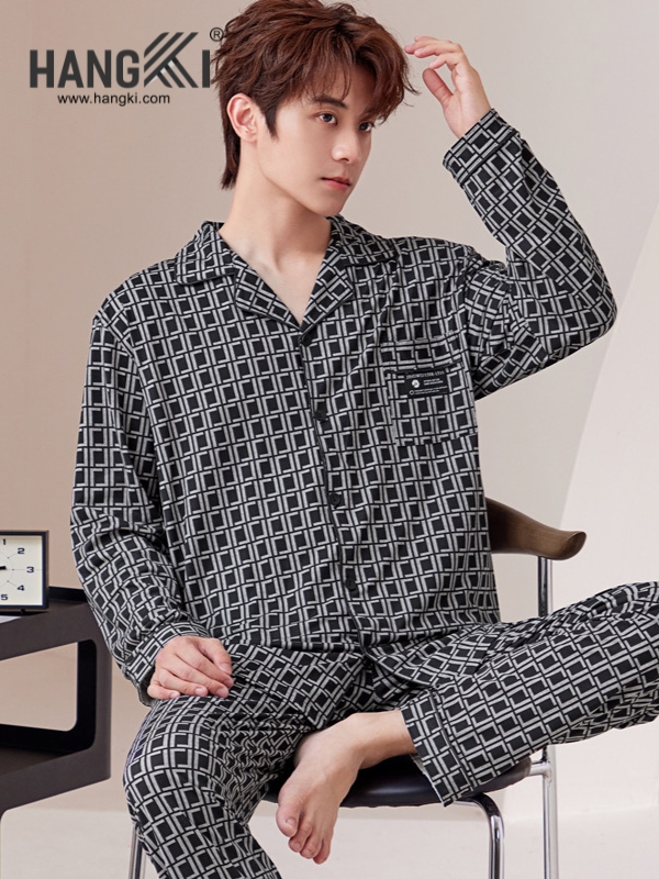 TD264 - Đồ Ngủ Pijama Nam Tay Dài Quần Dài Cotton