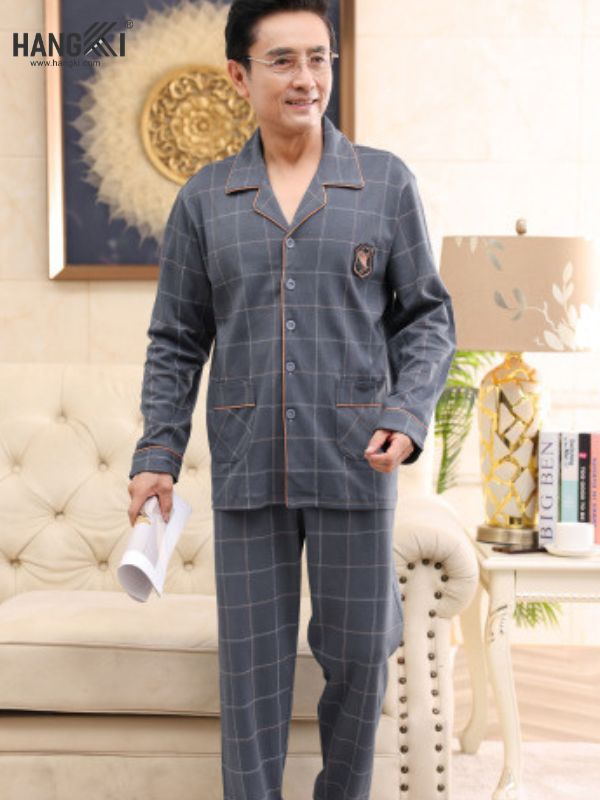 TD46 - Đồ Ngủ Pijama Nam Tay Dài Quần Dài Cotton