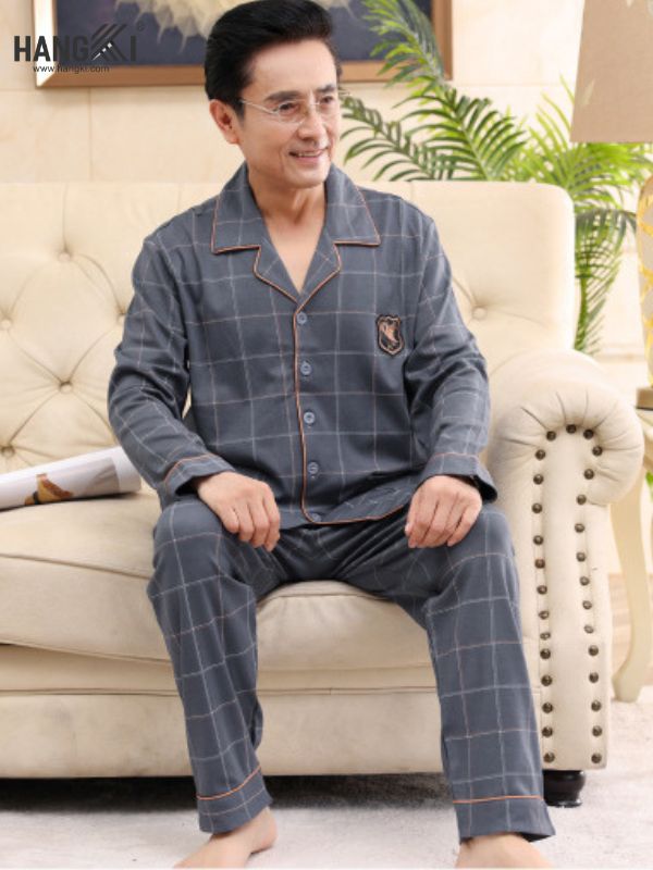 TD46 - Đồ Ngủ Pijama Nam Tay Dài Quần Dài Cotton
