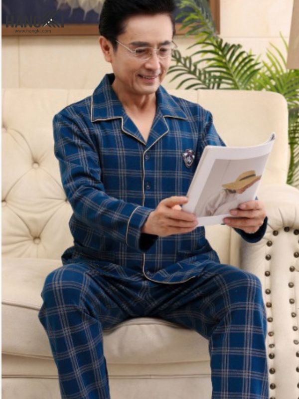 TD47 - Đồ Ngủ Pijama Nam Tay Dài Quần Dài Cotton