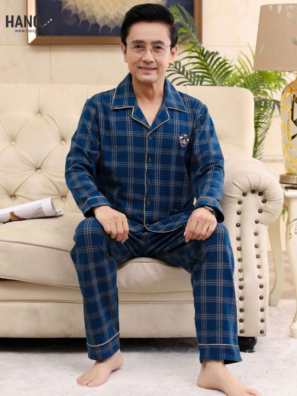 TD47 - Đồ Ngủ Pijama Nam Tay Dài Quần Dài Cotton