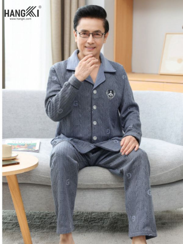 TD48 - Đồ Ngủ Pijama Nam Tay Dài Quần Dài Cotton