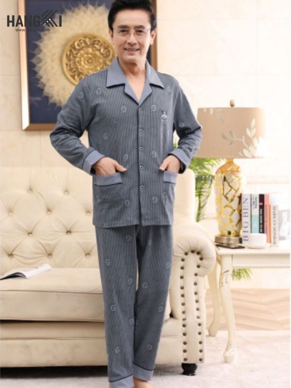 TD48 - Đồ Ngủ Pijama Nam Tay Dài Quần Dài Cotton