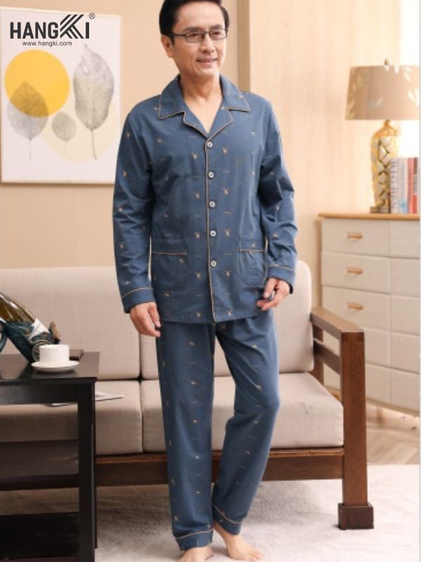 TD50 - Đồ Ngủ Pijama Nam Tay Dài Quần Dài Cotton