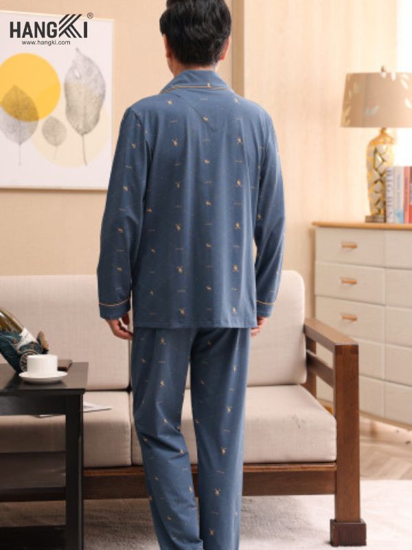 TD50 - Đồ Ngủ Pijama Nam Tay Dài Quần Dài Cotton