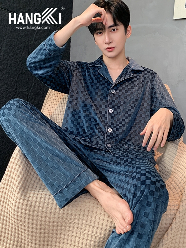 TD502 - Đồ Ngủ Pijama Nam Tay Dài Quần Dài Cotton