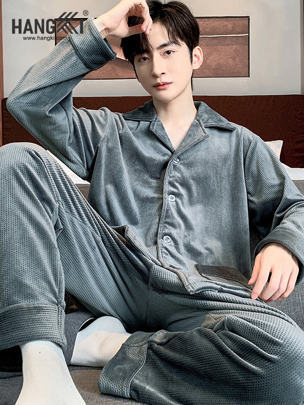 TD504 - Đồ Ngủ Pijama Nam Tay Dài Quần Dài Cotton