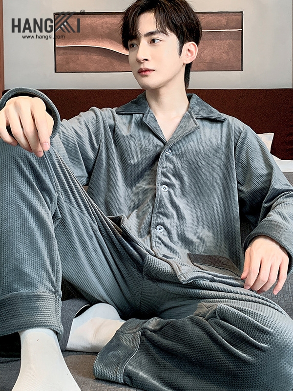 TD504 - Đồ Ngủ Pijama Nam Tay Dài Quần Dài Cotton