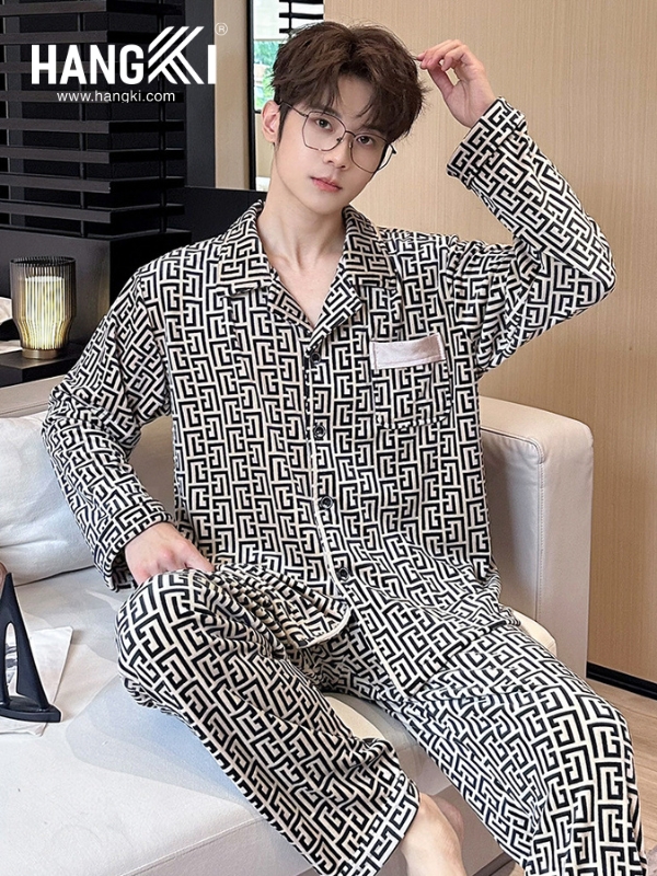 TD512 - Đồ Ngủ Pijama Nam Tay Dài Quần Dài Cotton
