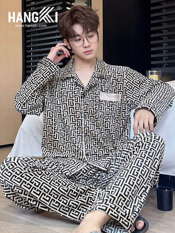 TD512 - Đồ Ngủ Pijama Nam Tay Dài Quần Dài Cotton