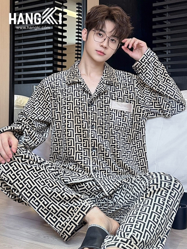 TD512 - Đồ Ngủ Pijama Nam Tay Dài Quần Dài Cotton