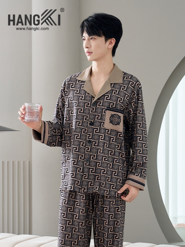 TD514 - Đồ Ngủ Pijama Nam Tay Dài Quần Dài Cotton