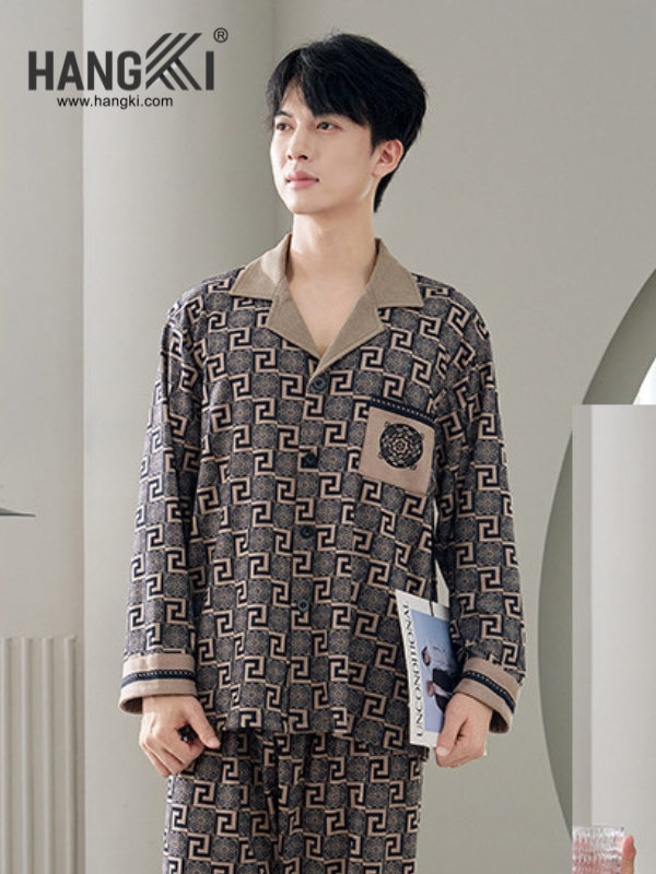 TD514 - Đồ Ngủ Pijama Nam Tay Dài Quần Dài Cotton