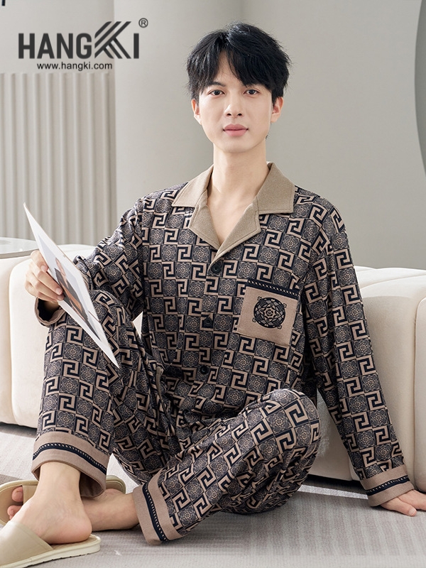 TD514 - Đồ Ngủ Pijama Nam Tay Dài Quần Dài Cotton