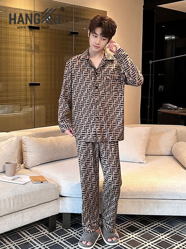 TD515 - Đồ Ngủ Pijama Nam Tay Dài Quần Dài Cotton