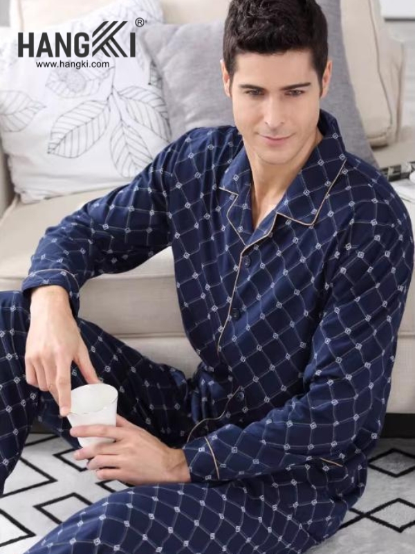 TD517 - Đồ Ngủ Pijama Nam Tay Dài Quần Dài Cotton