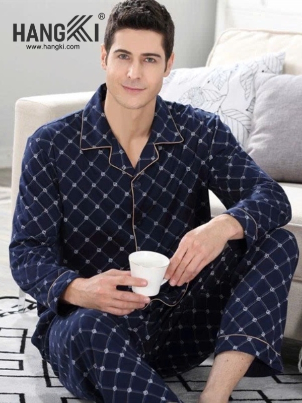 TD517 - Đồ Ngủ Pijama Nam Tay Dài Quần Dài Cotton