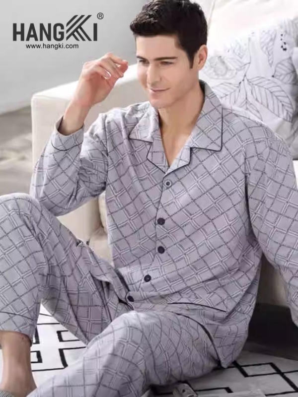TD518 - Đồ Ngủ Pijama Nam Tay Dài Quần Dài Cotton