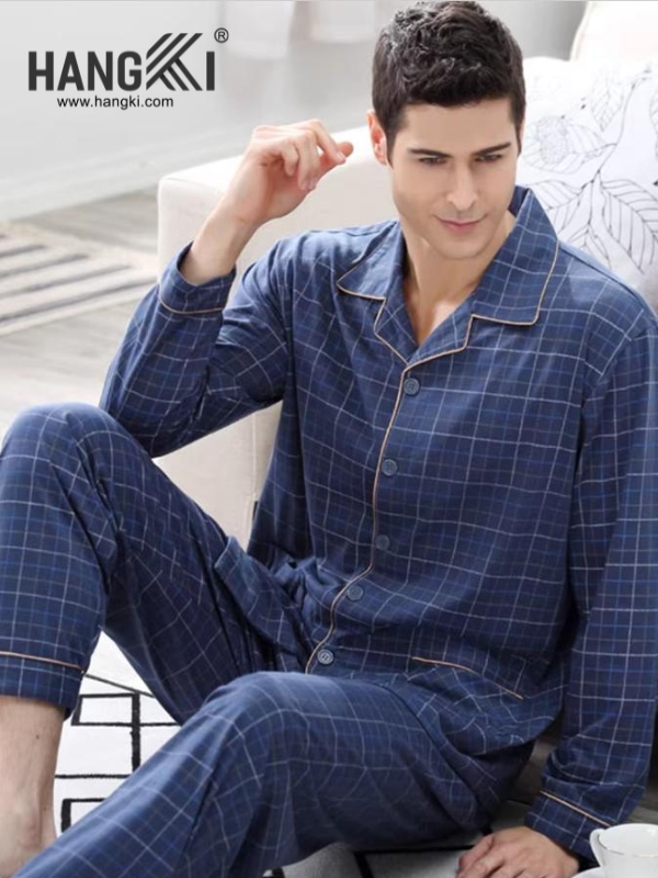 TD519 - Đồ Ngủ Pijama Nam Tay Dài Quần Dài Cotton