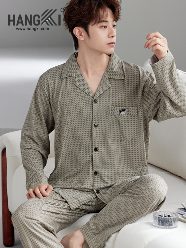 TD523 - Đồ Ngủ Pijama Nam Tay Dài Quần Dài Cotton