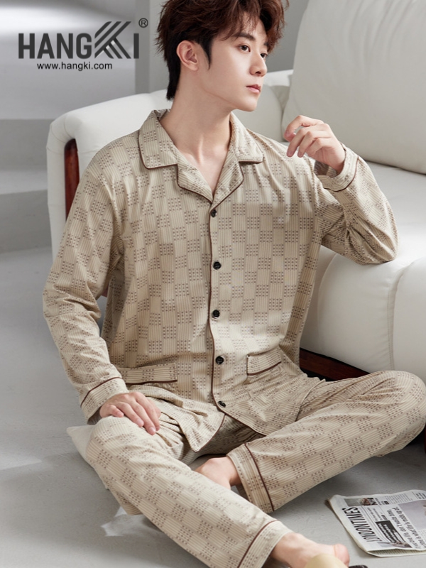 TD524 - Đồ Ngủ Pijama Nam Tay Dài Quần Dài Cotton