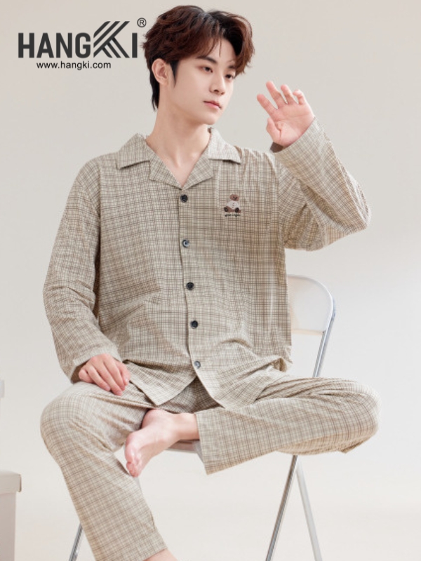 TD525 - Đồ Ngủ Pijama Nam Tay Dài Quần Dài Cotton