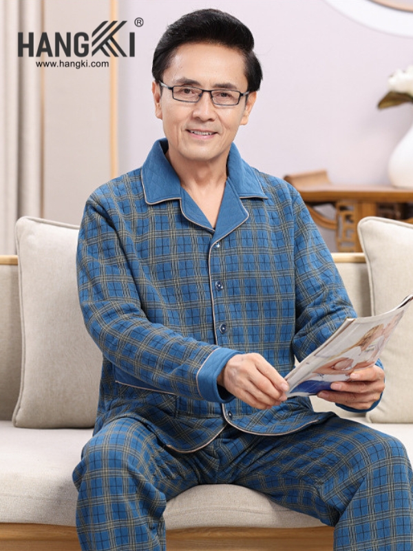 TD527 - Đồ Ngủ Pijama Nam Tay Dài Quần Dài Cotton