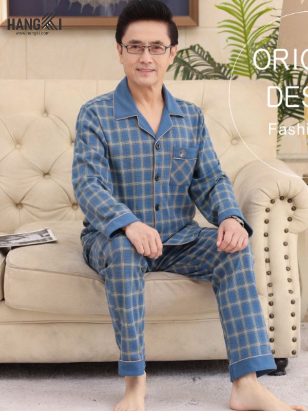 TD533 - Đồ Ngủ Pijama Nam Tay Dài Quần Dài Cotton