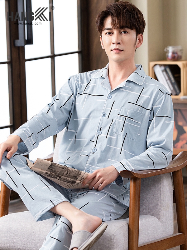 TD535 - Đồ Ngủ Pijama Nam Tay Dài Quần Dài Cotton