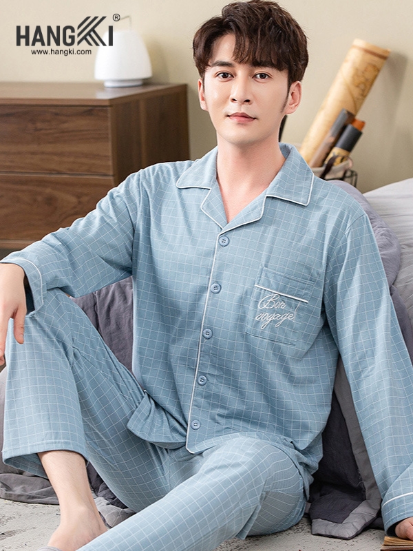 TD536 - Đồ Ngủ Pijama Nam Tay Dài Quần Dài Cotton