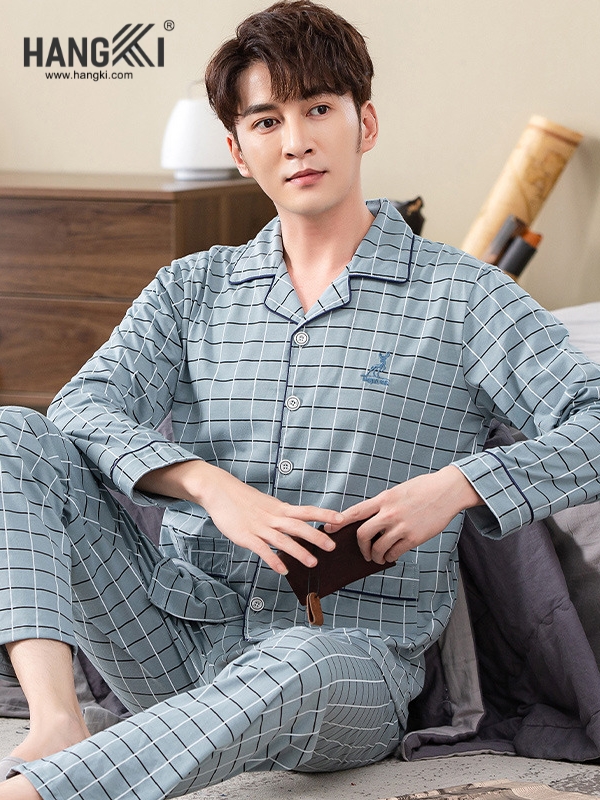 TD537 - Đồ Ngủ Pijama Nam Tay Dài Quần Dài Cotton