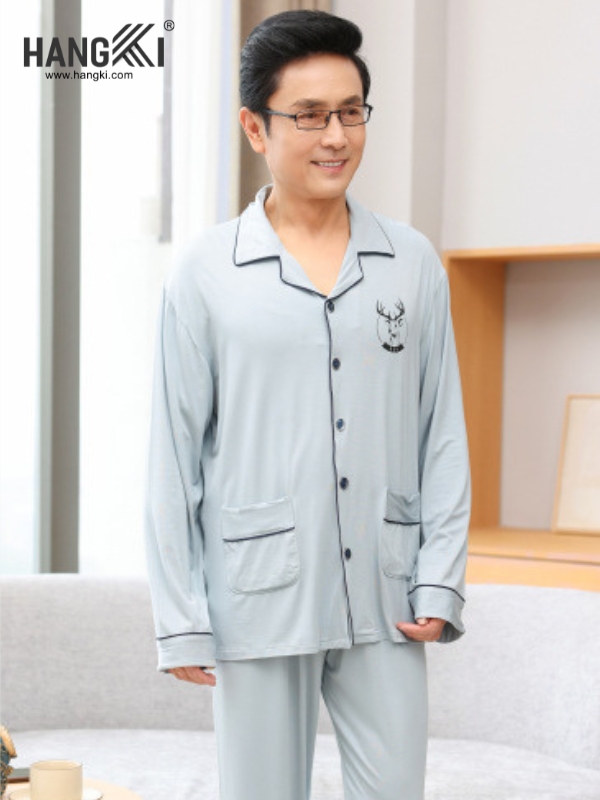 TD539 - Đồ Ngủ Pijama Nam Tay Dài Quần Dài Cotton
