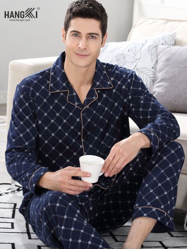 TD54 - Đồ Ngủ Pijama Nam Tay Dài Quần Dài Cotton