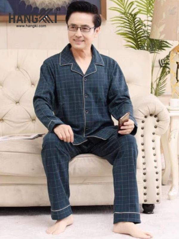 TD545 - Đồ Ngủ Pijama Nam Tay Dài Quần Dài Cotton