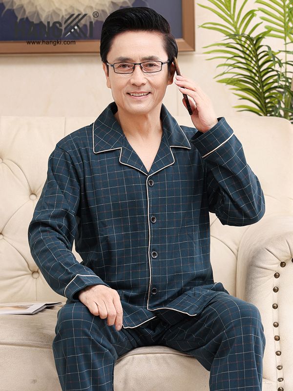 TD545 - Đồ Ngủ Pijama Nam Tay Dài Quần Dài Cotton